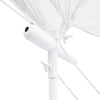 Weiße Stehlampe mit Schmetterlingsschirm und verstellbarem Arm