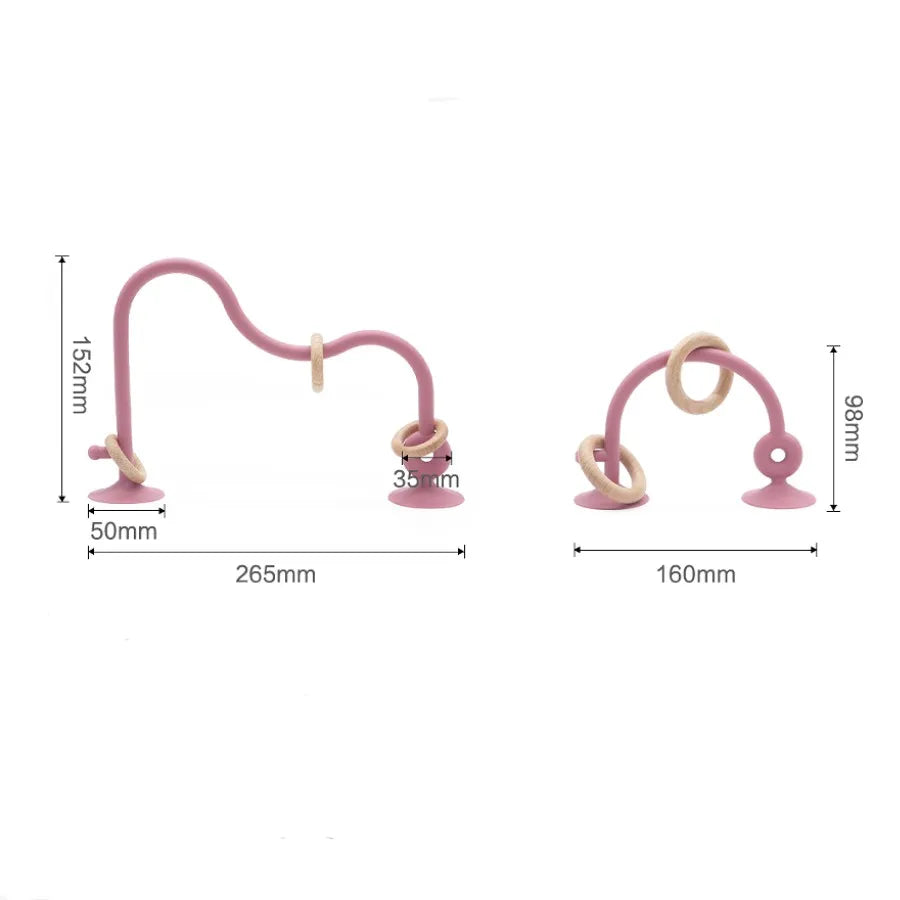 Wooden Ring Silicone Teether for Babies