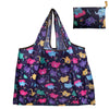 Foldable Nylon Reusable Shopping Bag with Floral Print