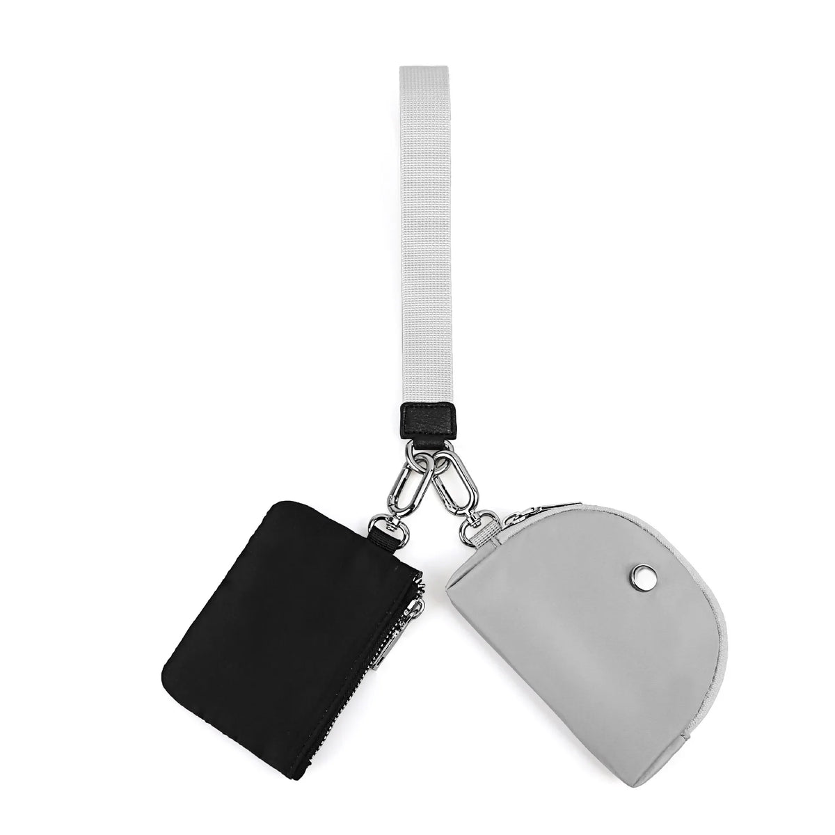 Compact Zippered Wristlet Wallet with Coin Pocket