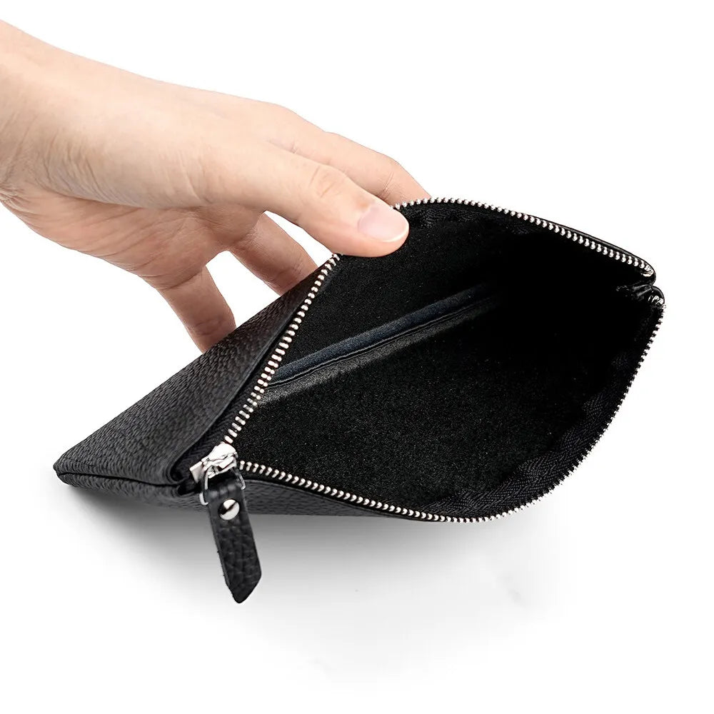 Genuine Leather Wristlet Clutch Wallet with Phone Pocket