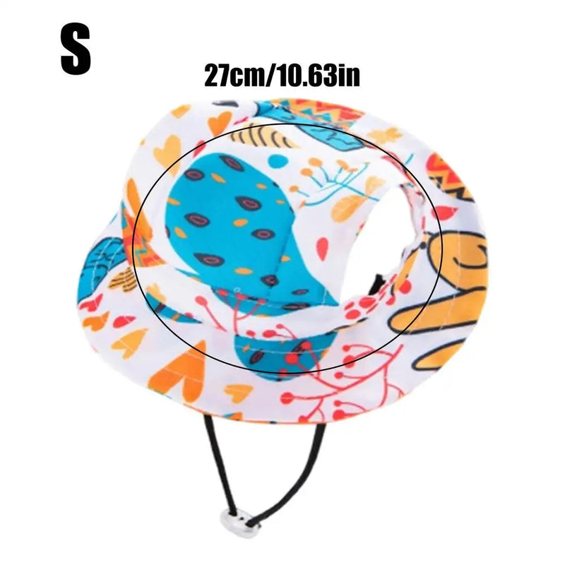 Gorro Solar Ajustable para Mascotas con Orificios para las Orejas