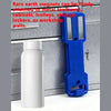 A blue magnetic wall-mounted organizer for storing and attaching rare earth magnets to metal tools.