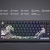 Ukiyo-e Art PBT Keycaps with Side-Engraved Translucent Design