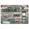 Vintage Metal Bathroom Sign - "This Is A Bathroom, Not An Internet Cafe"