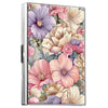 Elegant Floral Metal Card Holder with RFID Protection