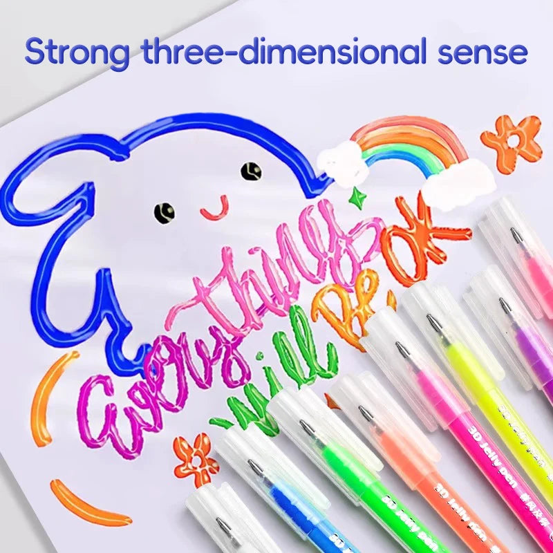 Retractable Glitter Gel Pens