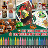 A collection of professional acrylic markers in various colors and tips, displayed on a dark background.