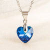 925 Sterling Silver Heart Zircon Pendant Necklace