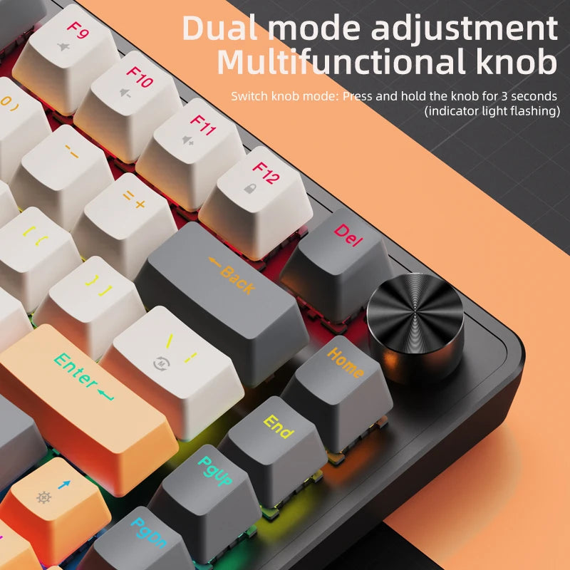 75% Wired Mechanical Keyboard with Media Knob