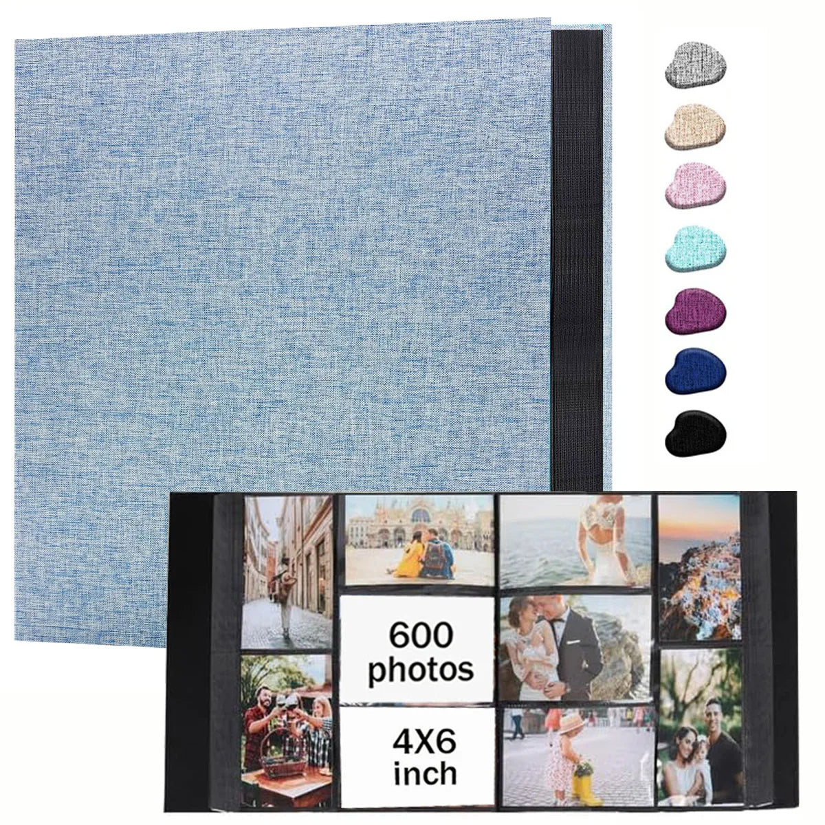 Linen Photo Album with 4x6 Sleeves