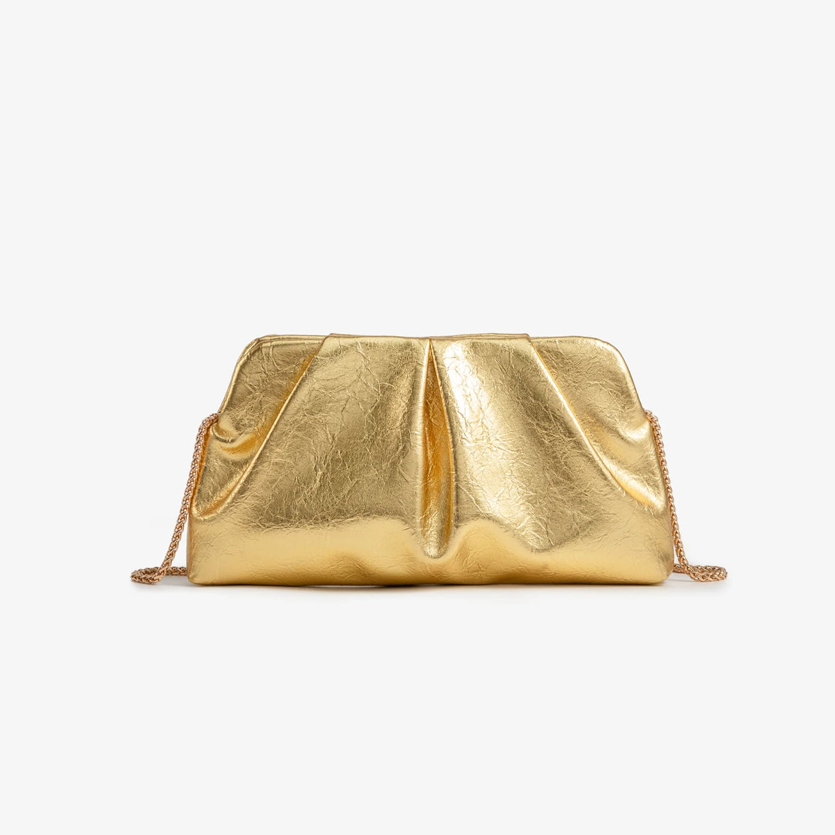 Elegant Chain Shoulder Bag with Crystal Accents