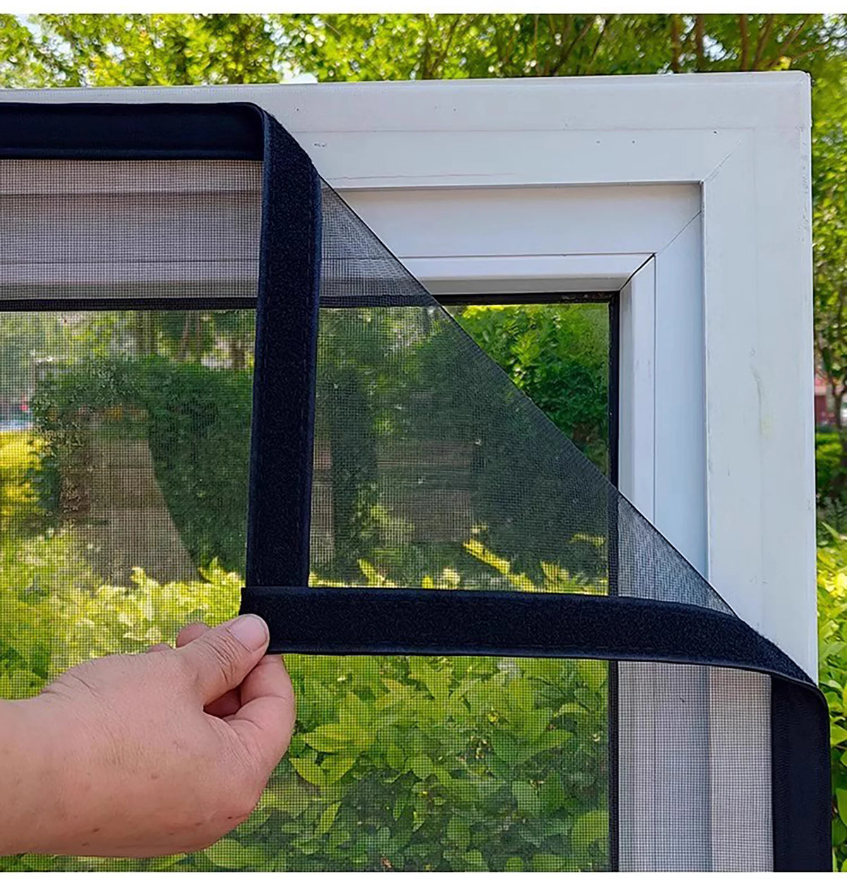 Self-Adhesive Zippered Mosquito Net Window Screen