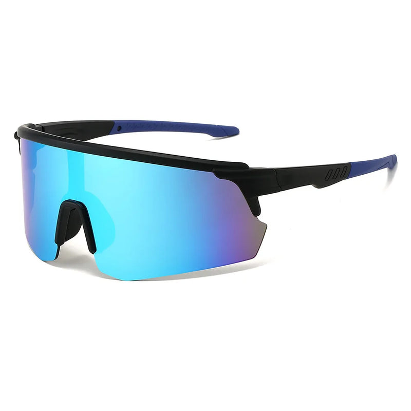 Oversized Mirrored Sports Sunglasses