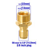 A brass quick-connect adapter set featuring 7/8 inch and 9/16 inch fittings for use with a 3/8 inch plug.