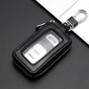 Compact Leather Key Case with Built-in Mirror