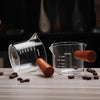 Vasitos de cristal transparente para espresso con asas de madera