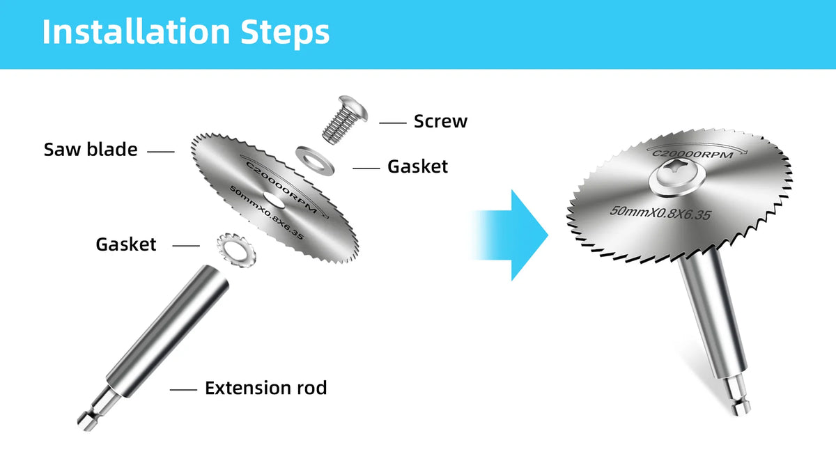 10-Piece High-Speed Steel Saw Blades Set with Universal 1/4-Inch Hex Shank