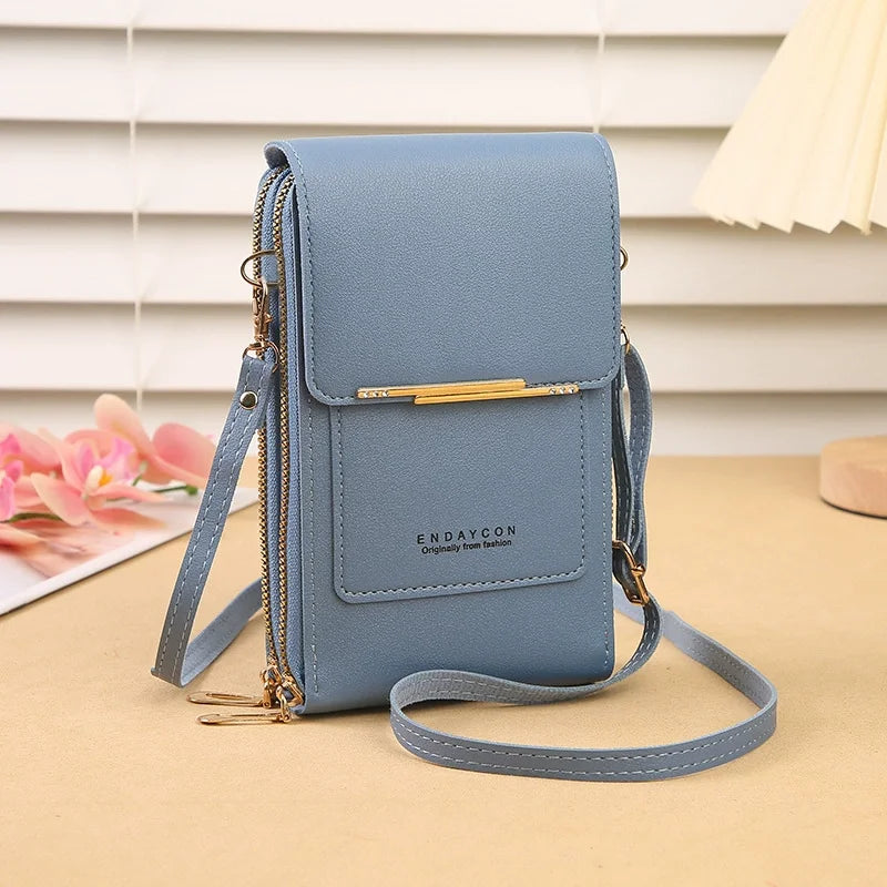 Women's Crossbody Wallet Bag with Touchscreen Phone Pocket