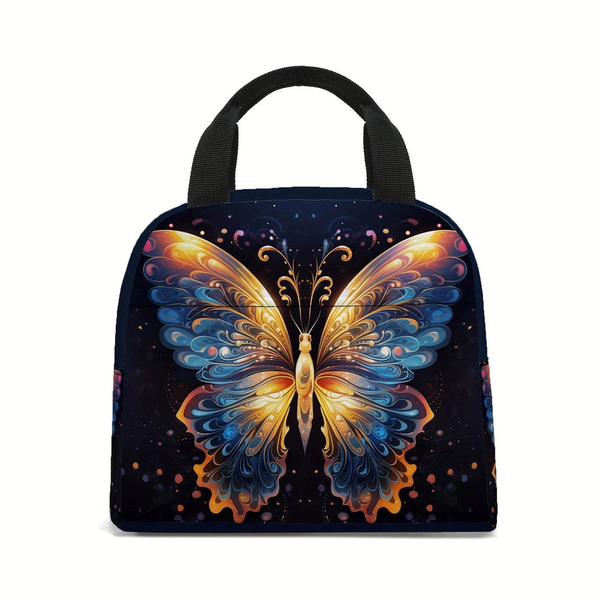 Insulated Butterfly Lunch Bag with Front Pocket