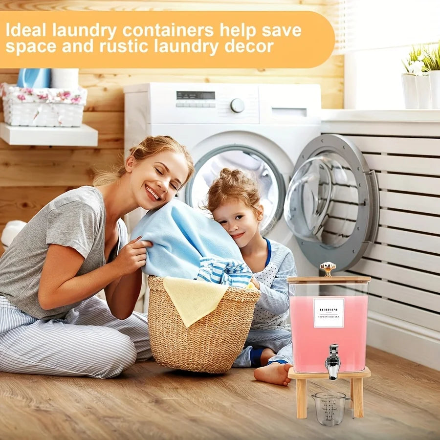 Laundry Detergent Dispenser with Stainless-Steel Tap