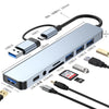 8-in-1 USB-C Hub with 4K HDMI, Gigabit Ethernet, and SD/TF Card Reader