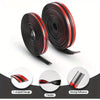 Rolls of black and red T-shaped rubber seal strips for car windshield roof edge gap protection