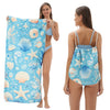 2-in-1 Microfiber Quick-Dry Beach Towel with Foldable Backpack & Storage Bag