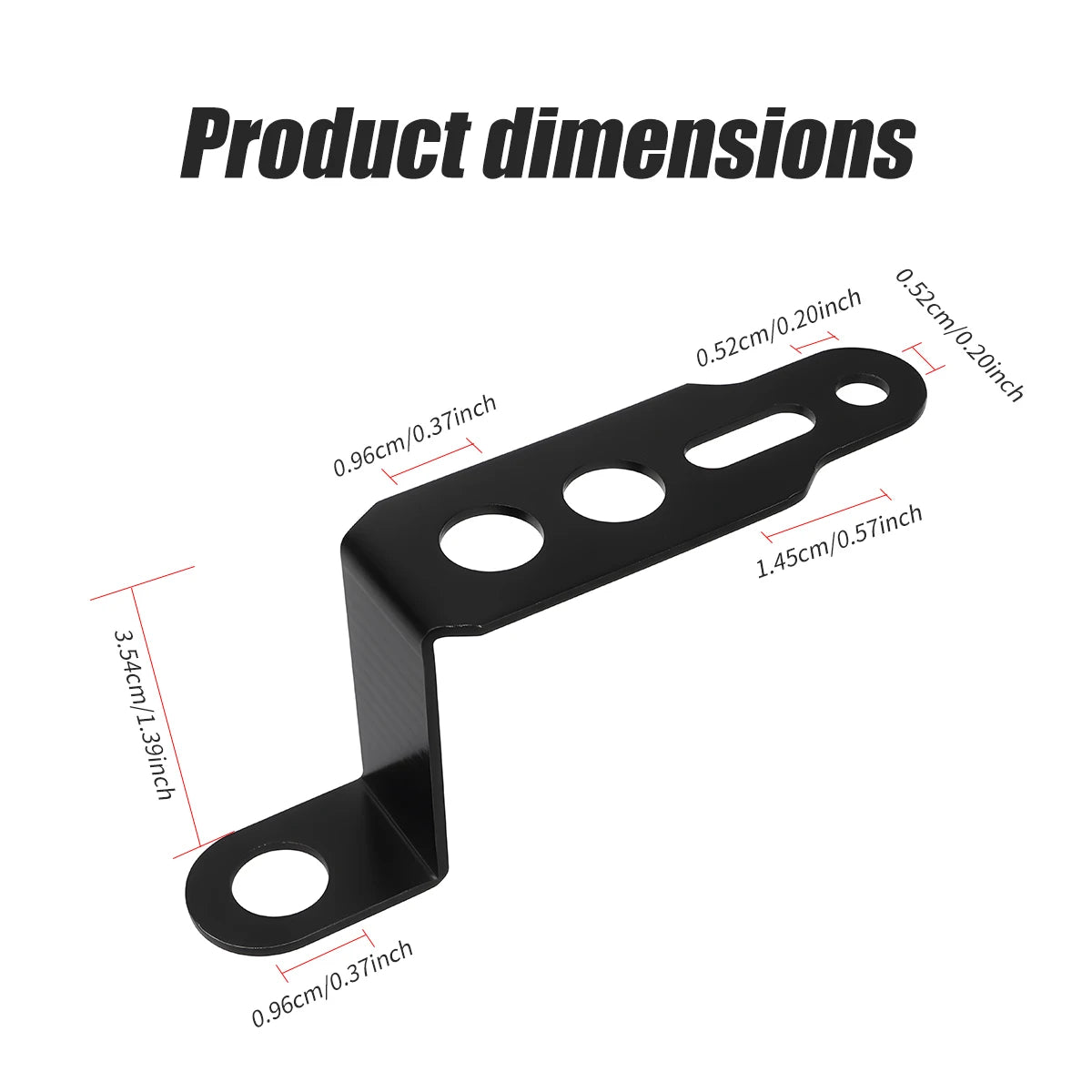 Motorcycle Z-Shaped Mirror Bracket for LED Light Mounting
