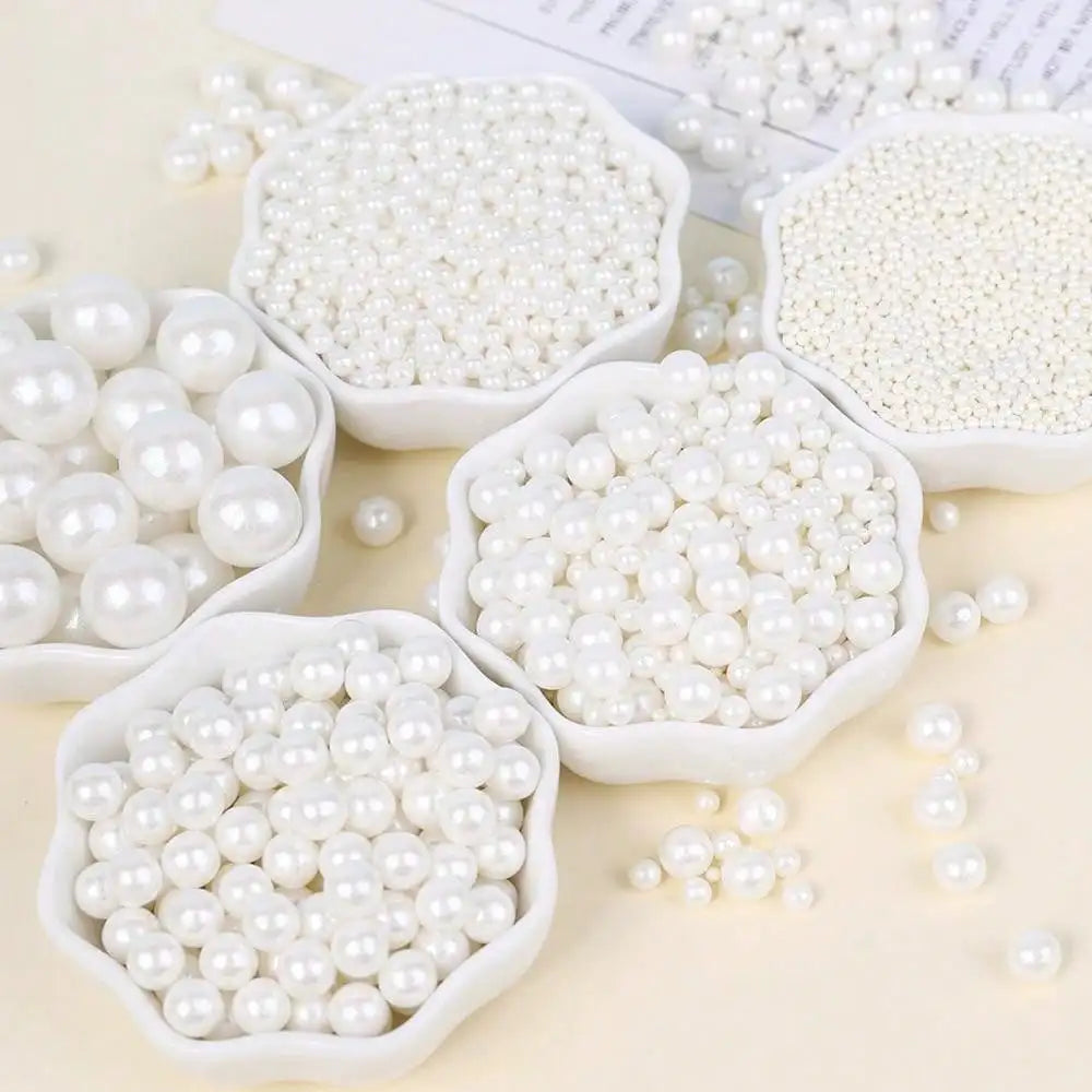 Pearl White Cake Decorative Balls for Baking & Desserts