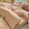 Floral Print 100% Cotton Duvet Cover Set with Two Pillow Shams
