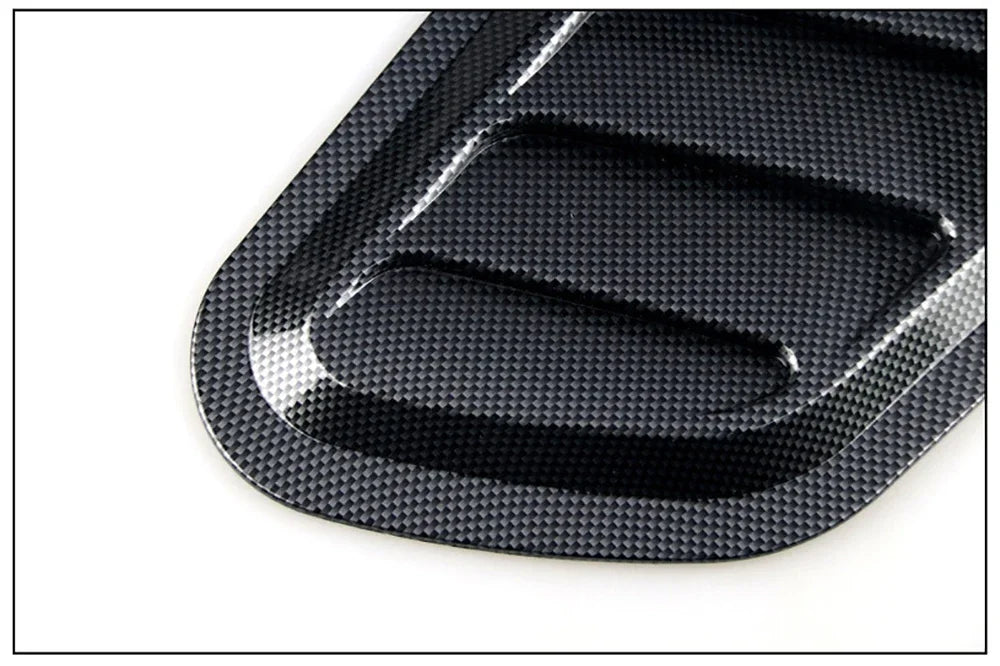 Carbon Fiber Style Car Hood Scoop Vent Covers (Pair)