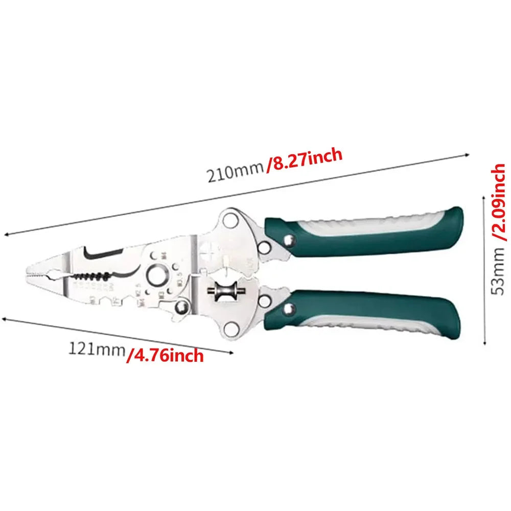 Folding Multifunctional Wire Stripper Pliers with Crimping Tool