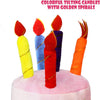 Novelty Birthday Cake Hat with Candle Accent