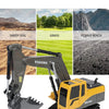 Yellow YIGONG construction excavator with thick track design operating on various terrains.