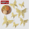 3D Rose Gold Butterfly Wall Decals for Home Decor