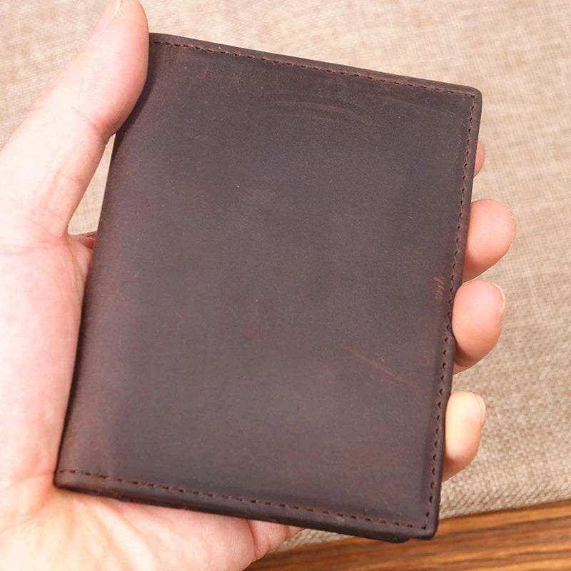Vintage Slim Leather Card Holder Wallet for Men