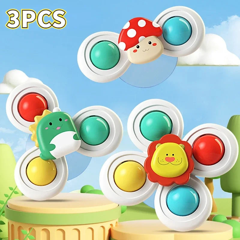 Suction Cup Spinner Bath Toys for Babies and Toddlers