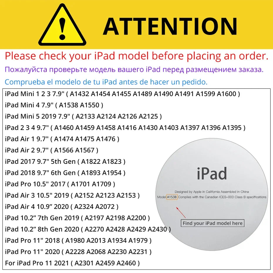 360° Rotating Keyboard Case for iPad with Magnetic Stand