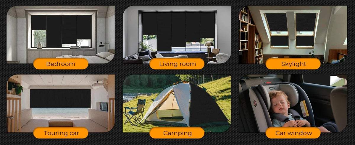 No-Drill Self-Adhesive Blackout Curtain