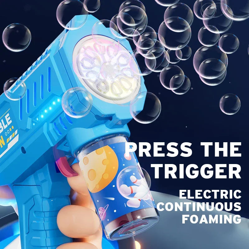 Automatic Bubble Blower Gun with Rocket Launcher