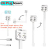 Rotating Wall Plug Extender with Adjustable Length and USB Ports
