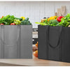 Reusable Non-Woven Grocery Tote Bags, 6-Pack Foldable Shopping Bags with Long Handles