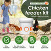 DIY Gravity Chicken Feeder Kit with Rain Cover