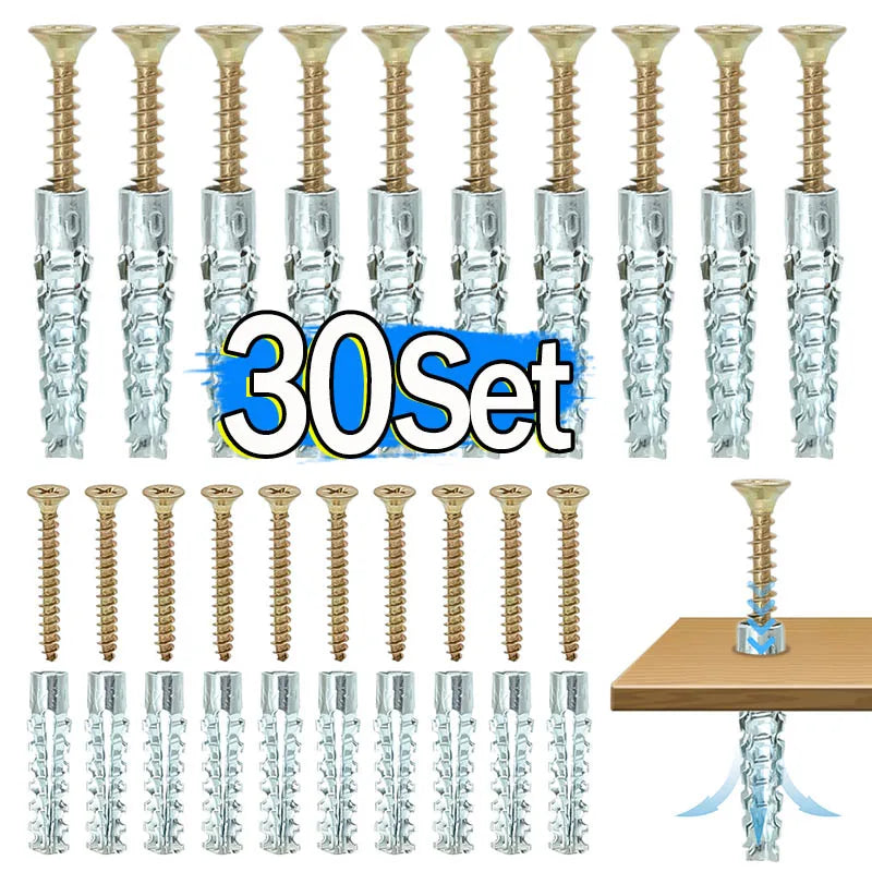 Heavy-Duty Serrated Expansion Screws with Anchor Tubes