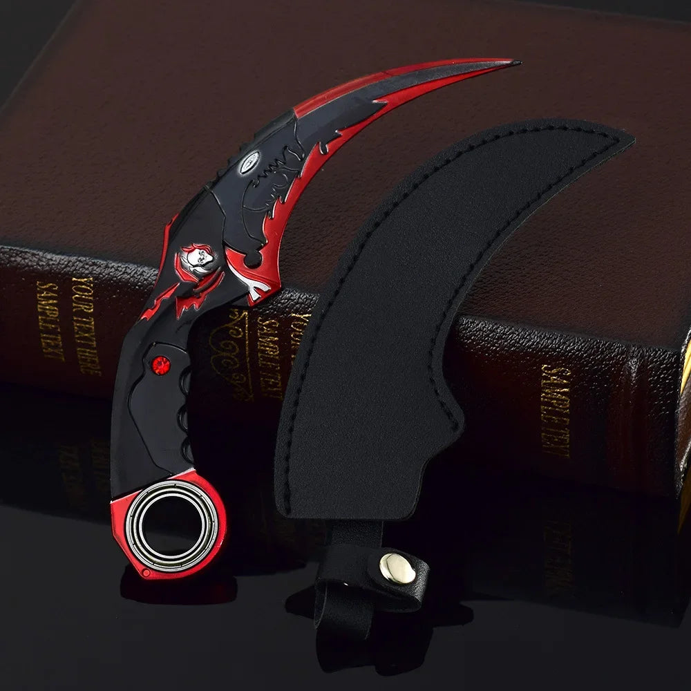 Blue Dragon Claw Folding Knife Model - 18cm Collectible Tactical Karambit