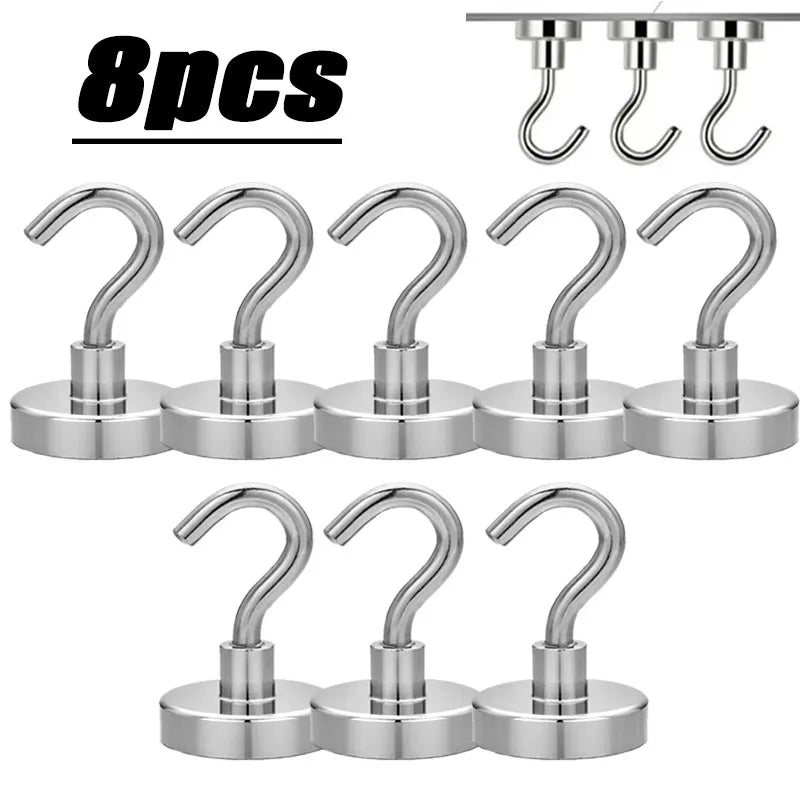 Magnetic Hooks for Metal Surfaces (5-Pack)