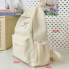Embroidered Bow Nylon Backpack for Girls – Lightweight & Spacious