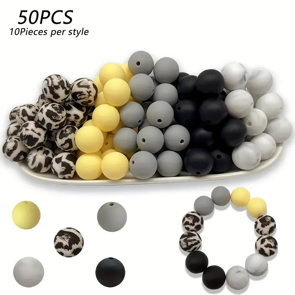 Soft Silicone Floral Beads for Jewelry Making