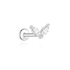 925 Sterling Silver Moissanite Bowknot Stud Earrings